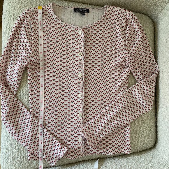 J.Crew pointelle cardigan in ditsy floral size XXS - Picture 8 of 8